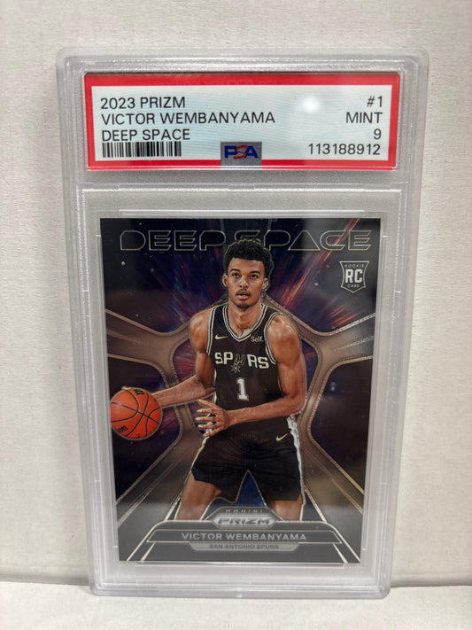 2023 PRIZM Victor Wembanyama #1 Deep Space PSA 9