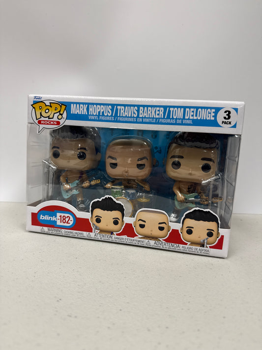 Funko Pop! Blink 182 3 Pack Mark Hoppus/Travis Barker/Tom Delonge