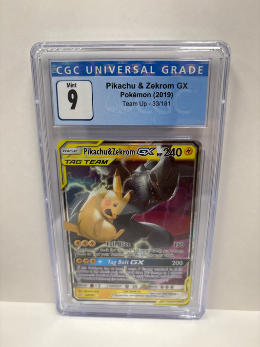 Pokemon Pikachu & Zekrom GX 33/181 CGC 9