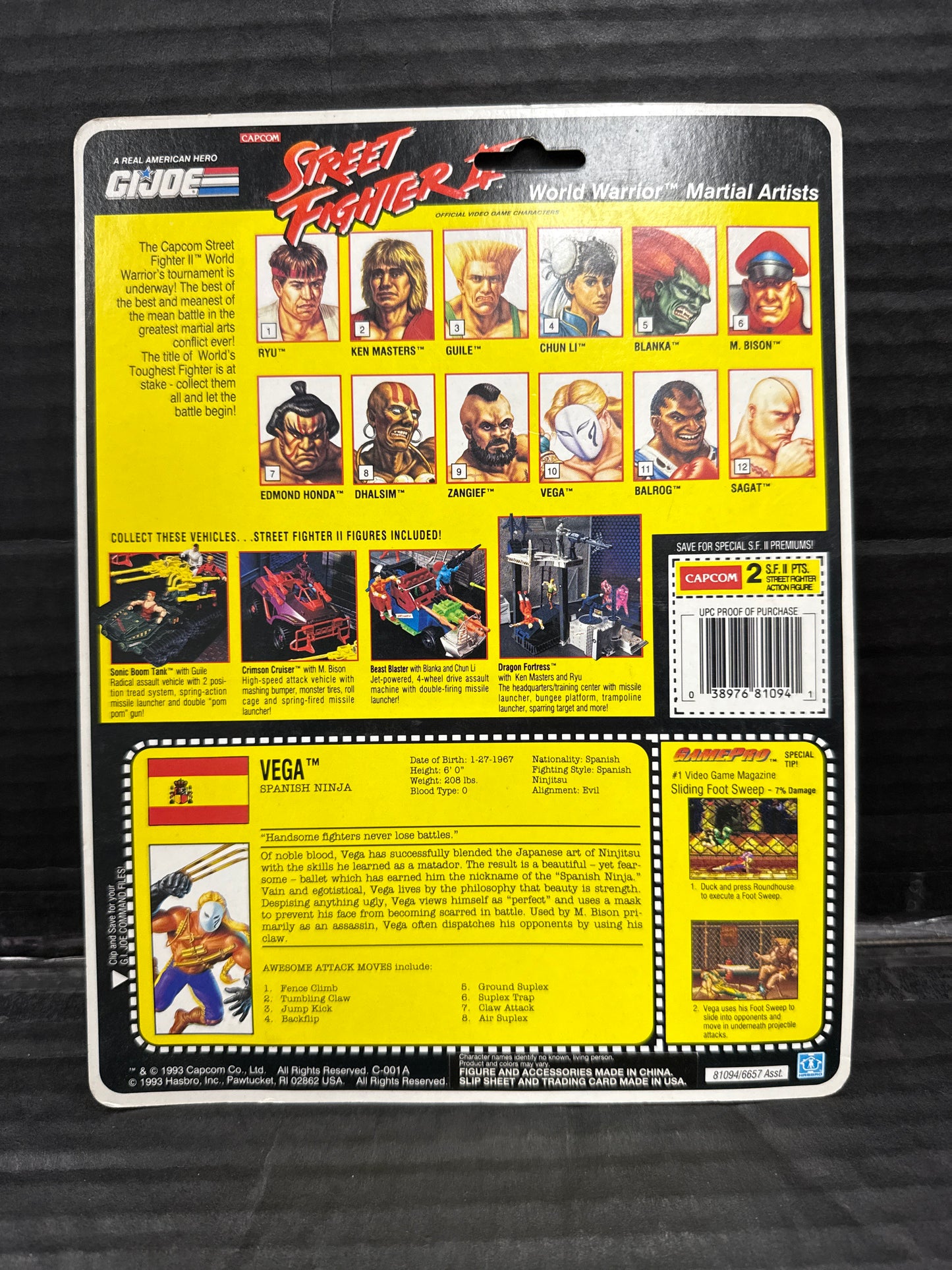 GI Joe Street Fighter II Vega Hasbro 1993