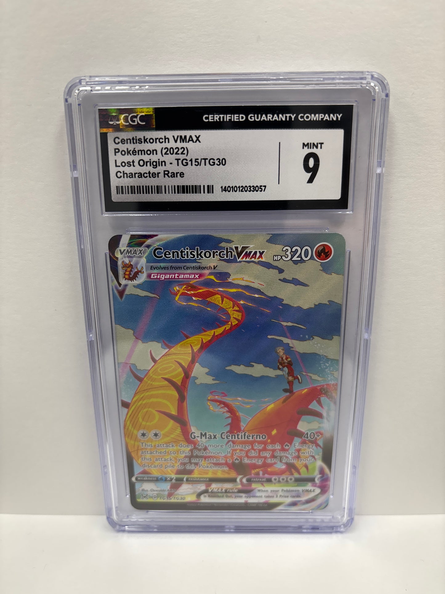 Pokemon Centiskorch VMAX TG15/TG30 CGC 9 (Scratches on Slab)