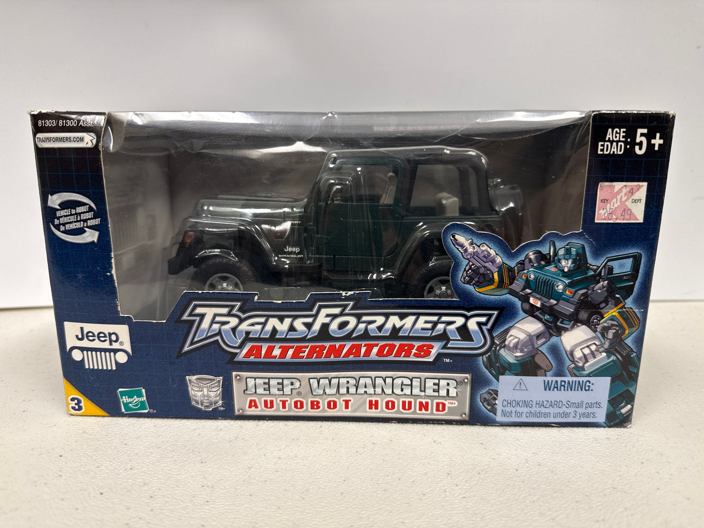 Transformers Alternators Jeep Wrangler Autobot Hound 2003 (Non-Mint Box)