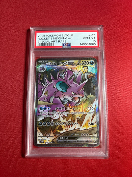 Pokemon Japanese Rocket’s Nidoking ex 126/098 PSA 10