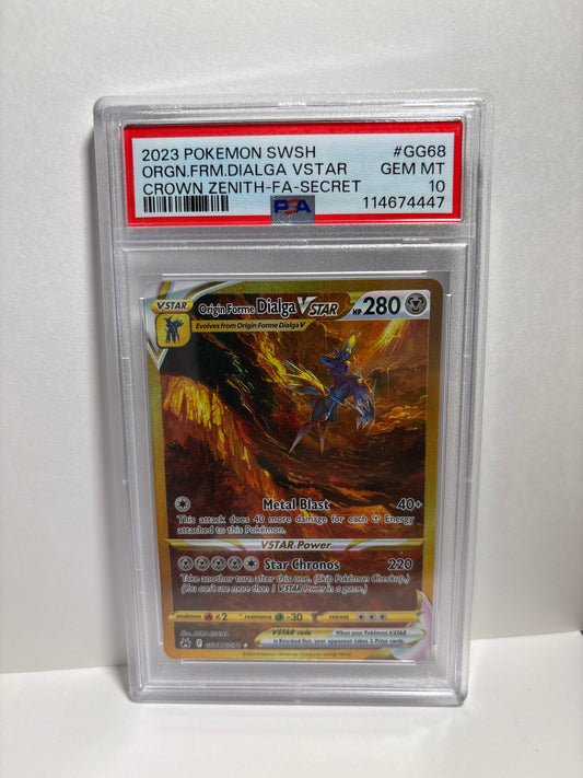 Pokemon Origin Forme Dialga VSTAR GG68/GG70 PSA 10