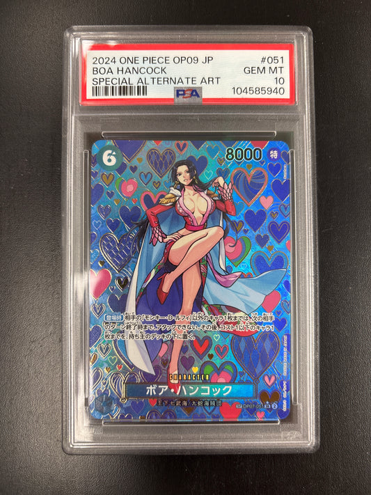 One Piece TCG Japanese Boa Hancock OP07-051 PSA 10