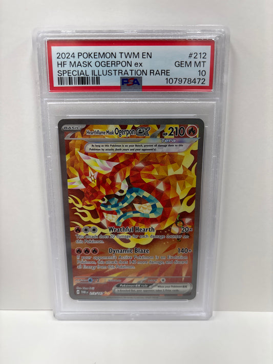Pokemon Hearthflame Mask Ogerpon ex 212/167 PSA 10