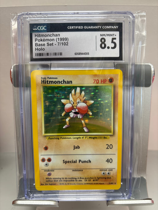 Pokemon Hitmonchan 7/102 (1999) CGC 8.5
