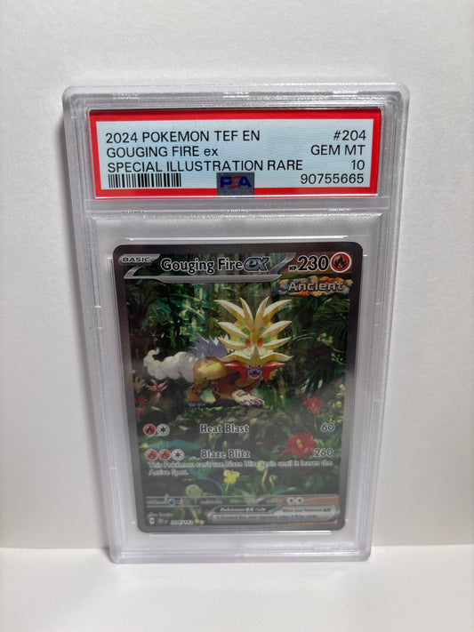 Pokemon Gouging Fire ex 204/162 PSA 10