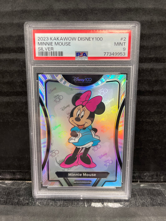 Kakawow Disney 100 Minnie Mouse #2 Silver PSA 9