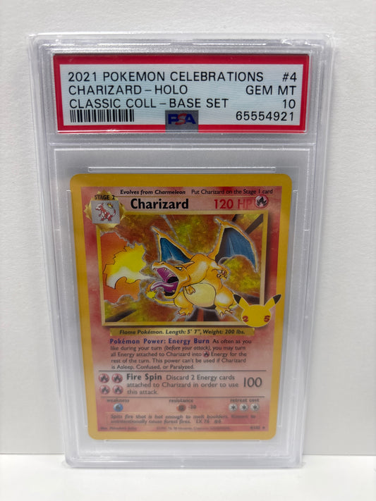 Pokemon Charizard 4/102 Celebrations (2021) PSA 10