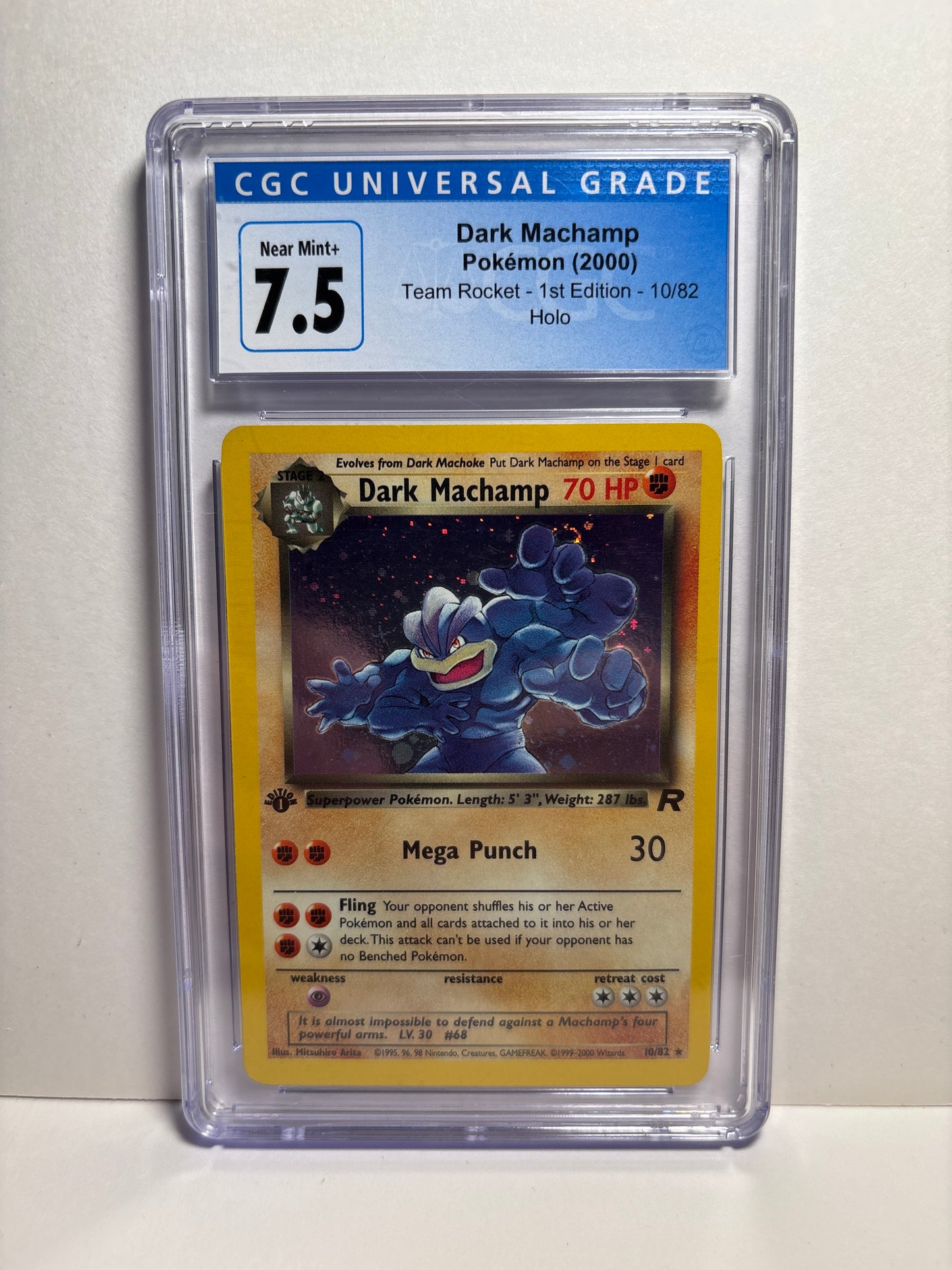 Pokemon Dark Machamp 10/82 1st Edition (2000) CGC 7.5