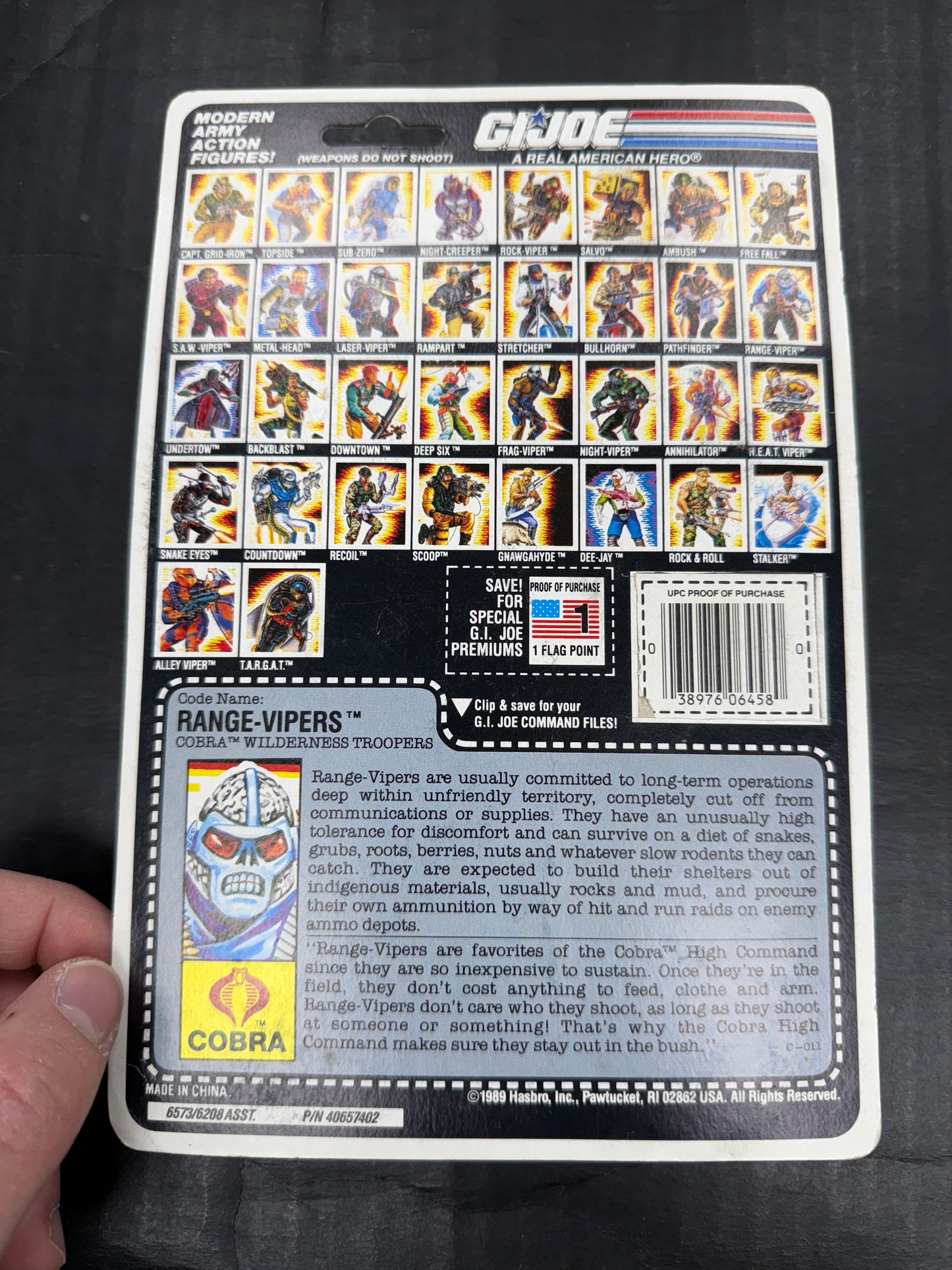 GI Joe Range Viper 1989 Vintage New In Box