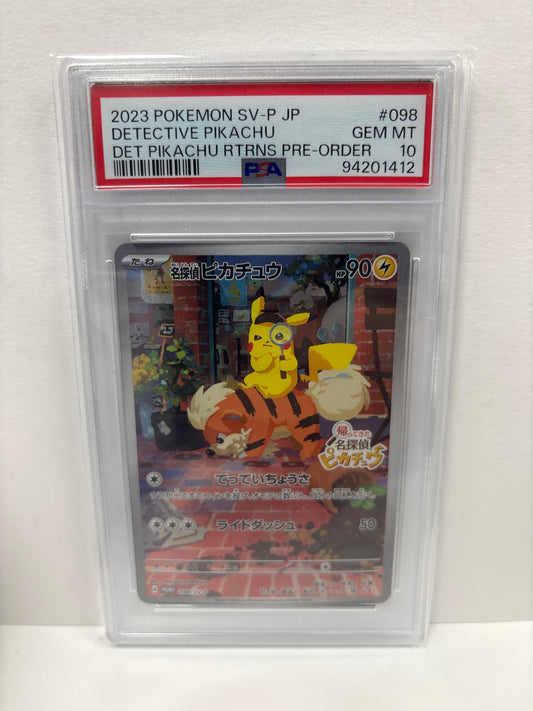 Pokemon Japanese Detective Pikachu 098/SV-P PSA 10