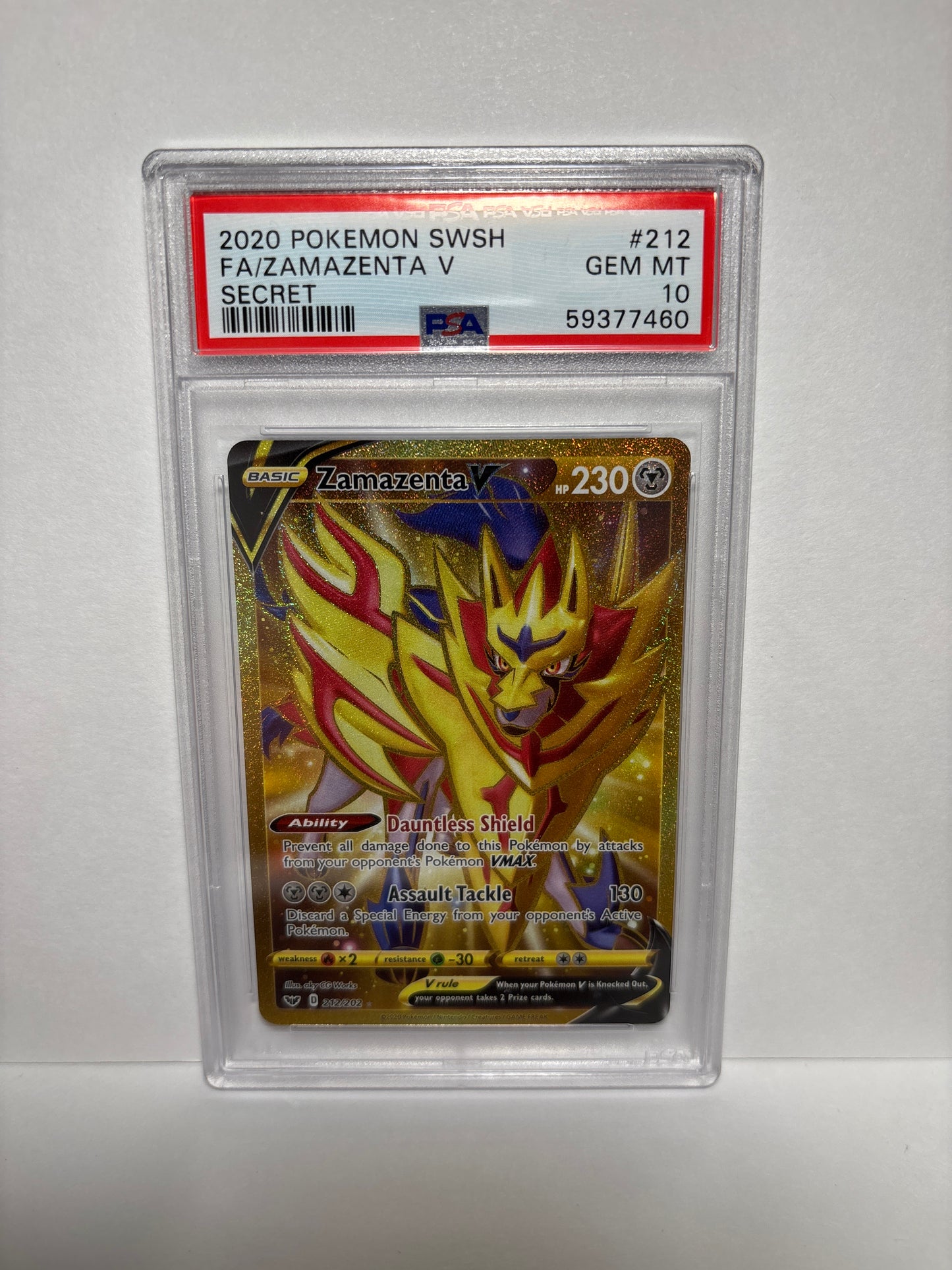 Pokemon Zamazenta V 212/202 PSA 10
