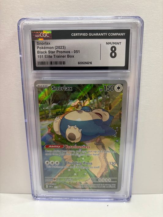 Pokemon Snorlax 051 CGC 8 (Scratches on Slab)