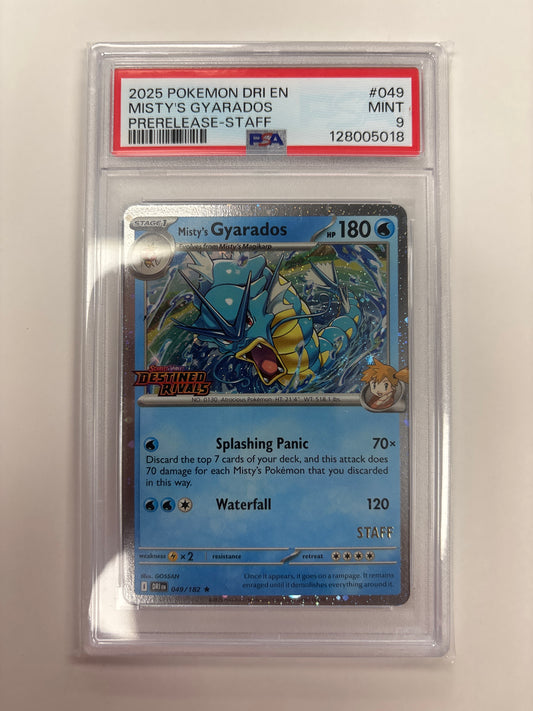 Pokemon Misty’s Gyarados 049/182 STAFF PROMO PSA 9