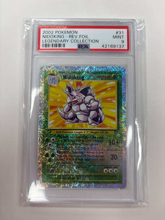 Pokemon Nidoking 31/110 Reverse FOIL PSA 9