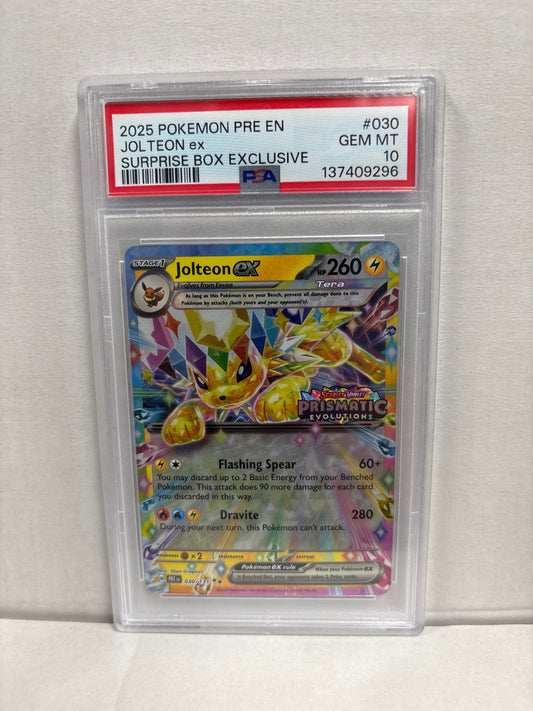 Pokemon Jolteon ex Surprise Box Exclusive 030/131 PSA 10