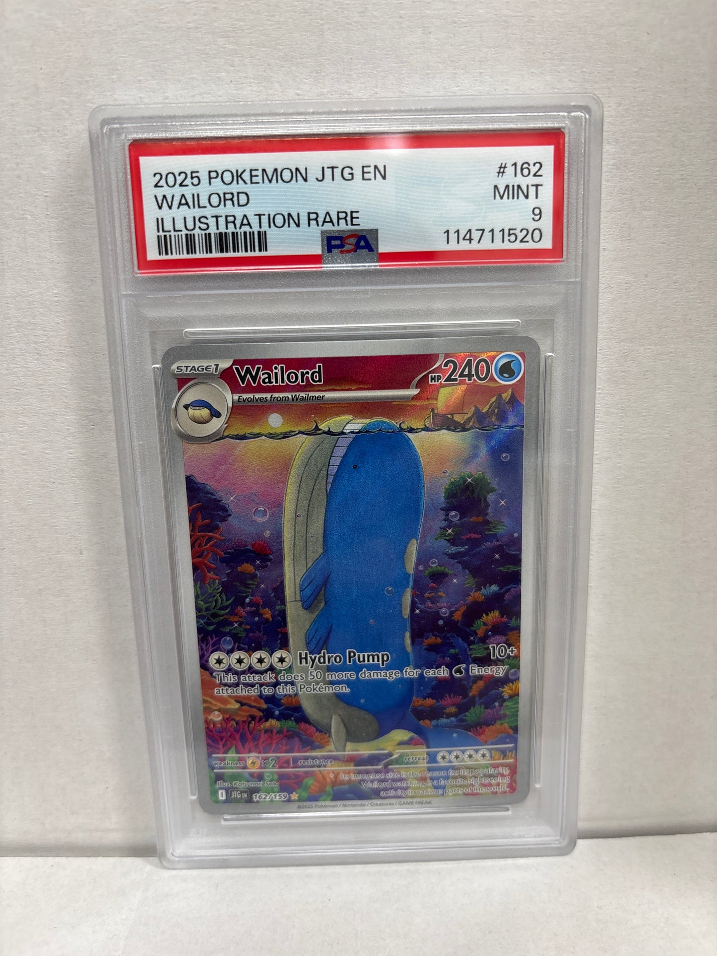 Pokemon Wailord 162/159 PSA 9