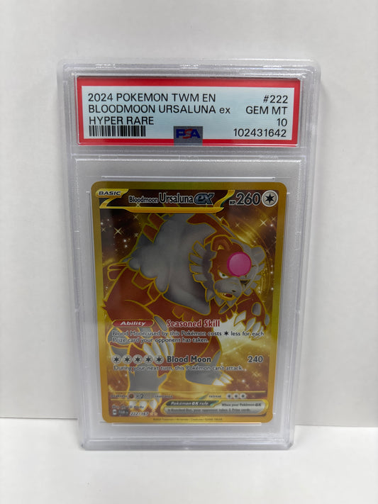 Pokemon Bloodmoon Ursaluna ex 222/167 PSA 10