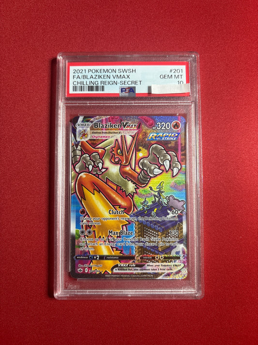 Pokemon Blaziken VMAX 201/198 PSA 10