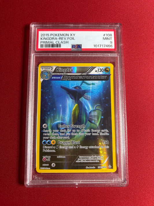 Pokemon Kingdra 108/160 Reverse FOIL PSA 9