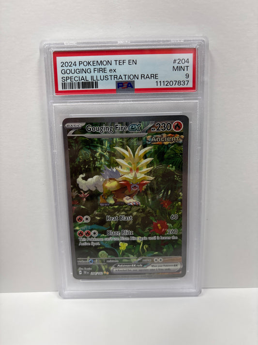 Pokemon Gouging Fire ex 204/162 PSA 9