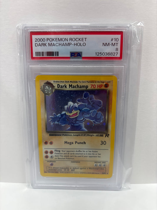 Pokemon Dark Machamp 10/82 (2000) PSA 8