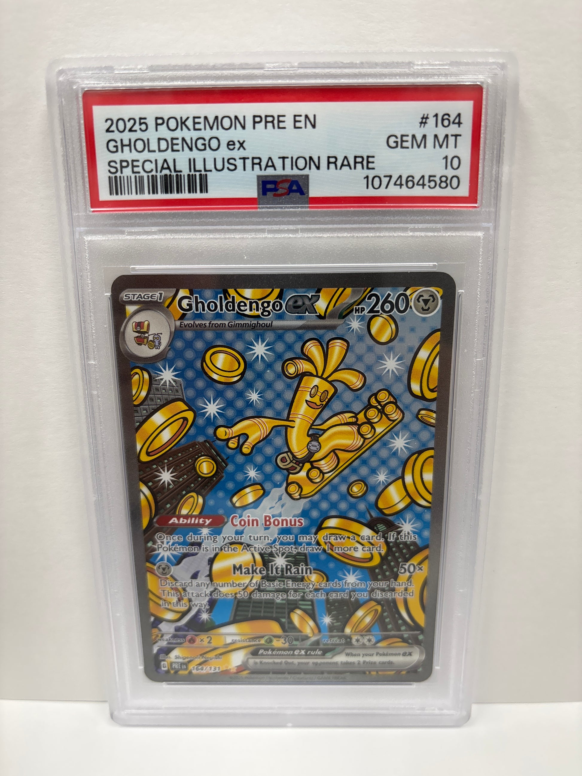 Pokemon Gholdengo ex 164/131 PSA 10 Zapp! Comics Pokemon Gholdengo ex 164/131 PSA 10 Zapp! Comics