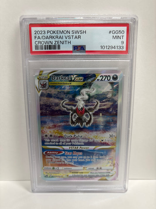 Pokémon Darkrai VSTAR GG50/GG70 PSA 9