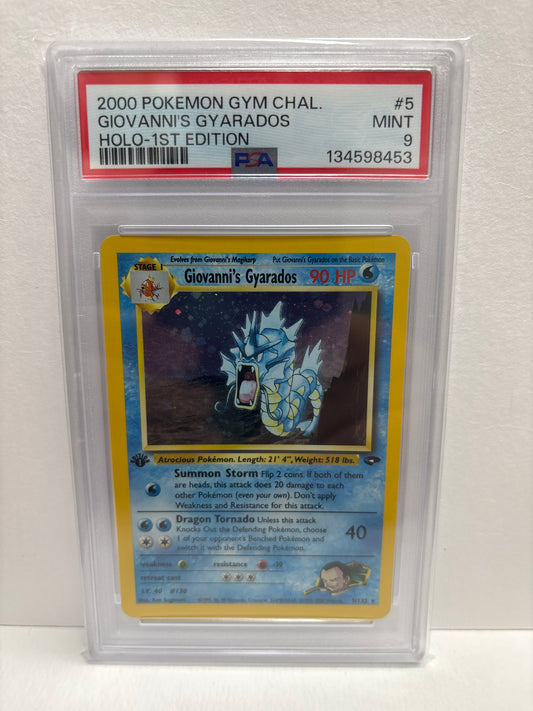 Pokemon Giovanni’s Gyarados 5/132 1st Edition (2000) PSA 9
