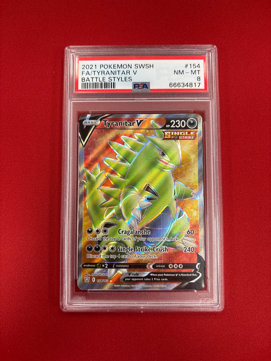 Pokemon Tyranitar V 154/163 PSA 8