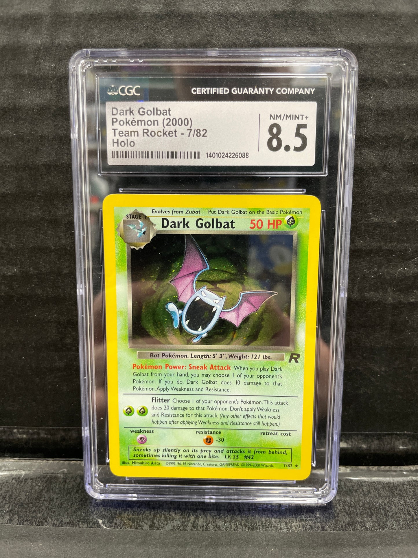 Pokémon Dark Golbat 7/82 Rocket CGC 8.5