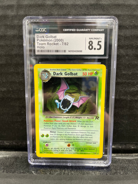 Pokémon Dark Golbat 7/82 Rocket CGC 8.5