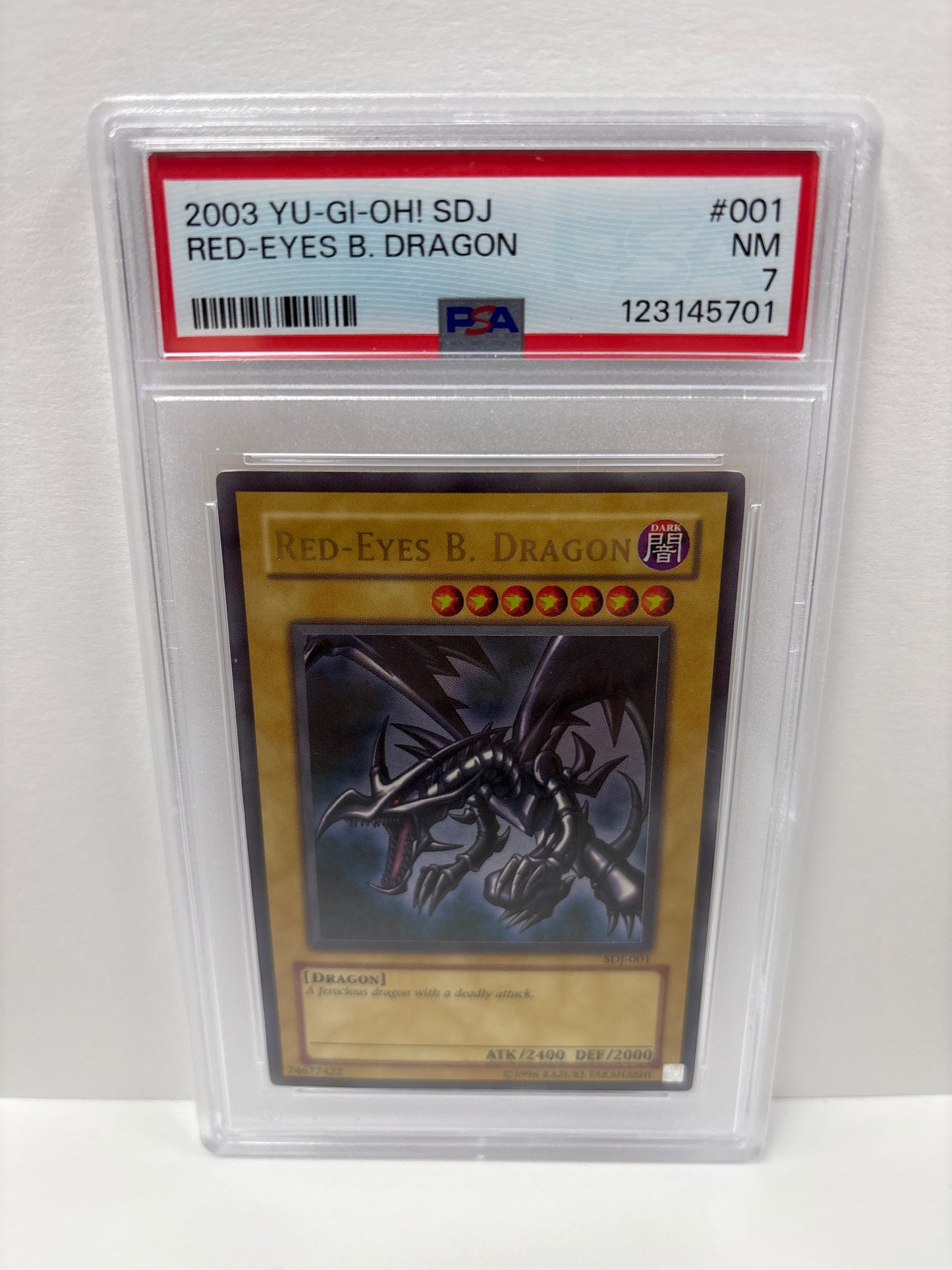 Yu-Gi-Oh! Red-Eyes B. Dragon SDJ-001 PSA 7