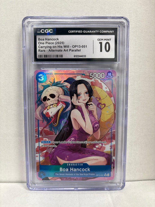 One Piece Card Game Boa Hancock OP13-051 CGC 10