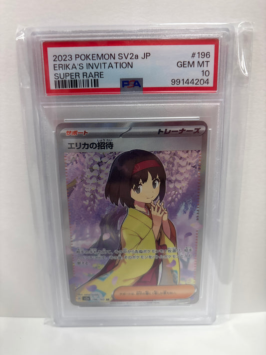 Pokemon Japanese Erika’s Invitation 196/165 PSA 10