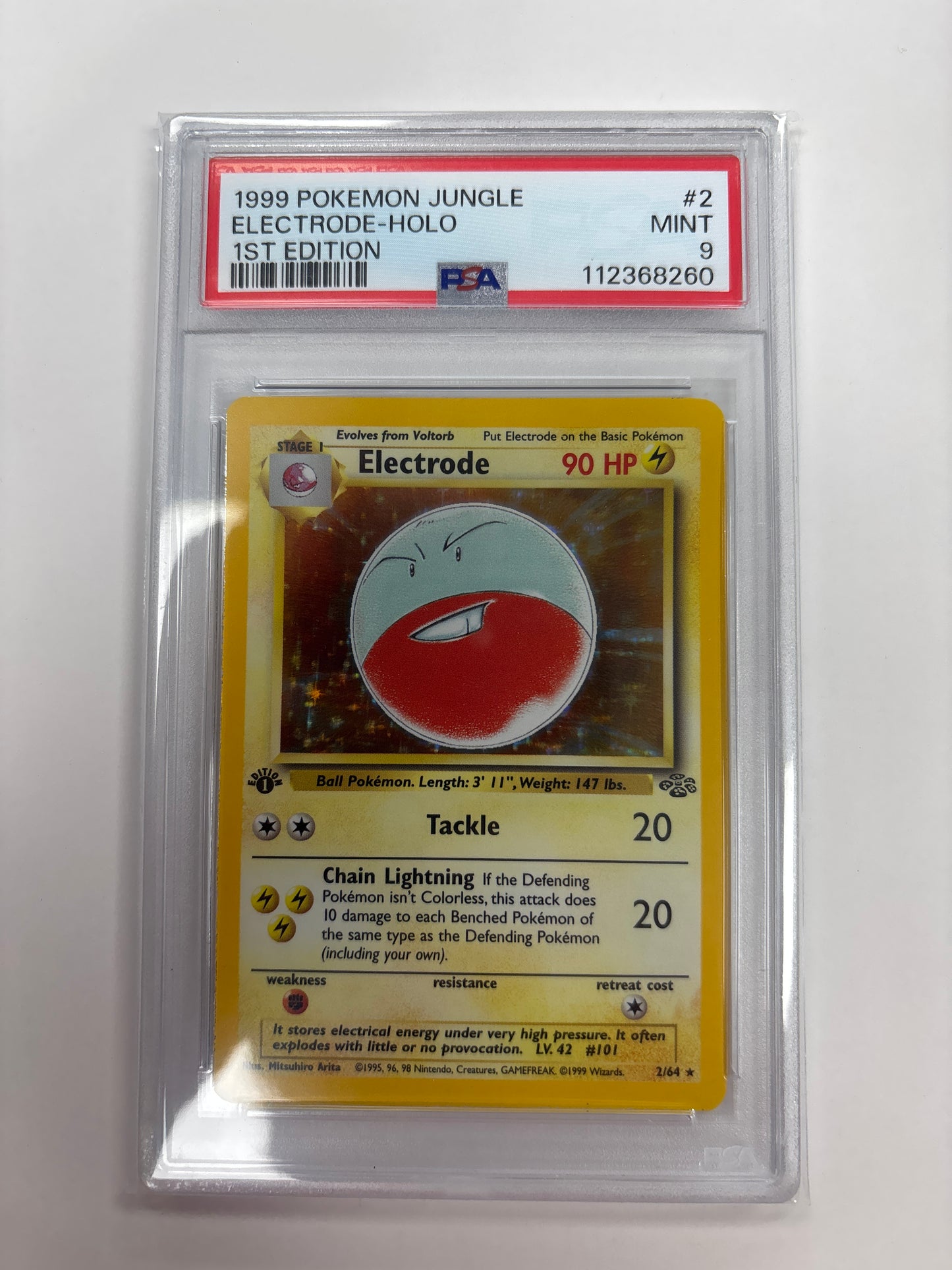 Pokemon Electrode 2/64 1st Edition PSA 9