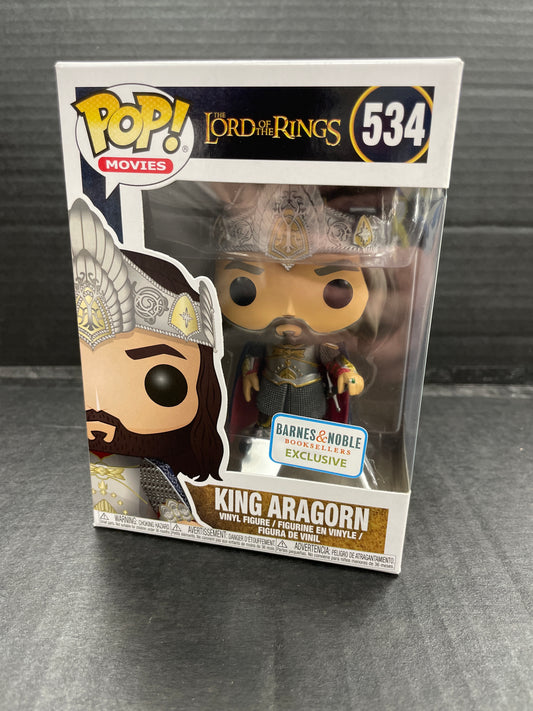Funko Pop! Lord of the Rings King Aragorn 534 Barnes & Noble Exclusive (Grade A-)