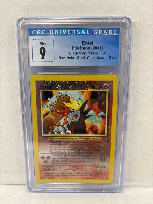 Pokemon Entei 34 PROMO (2001) CGC 9