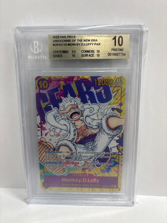 One Piece TCG Monkey D. Luffy OP05-119 Beckett 10