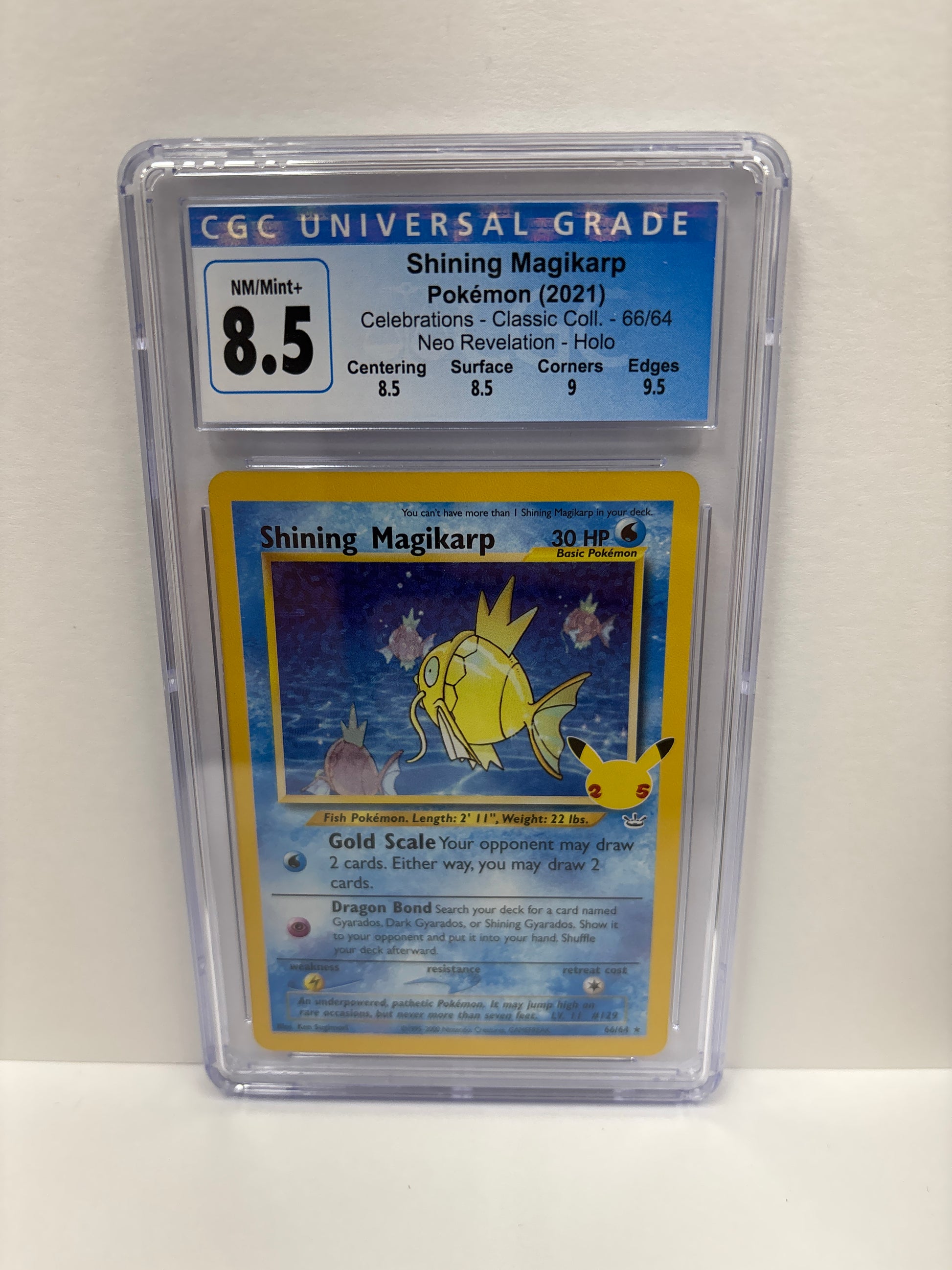 Pokemon Shining Magikarp 66/64 Celebrations (2021) CGC 8.5 – Zapp! Comics