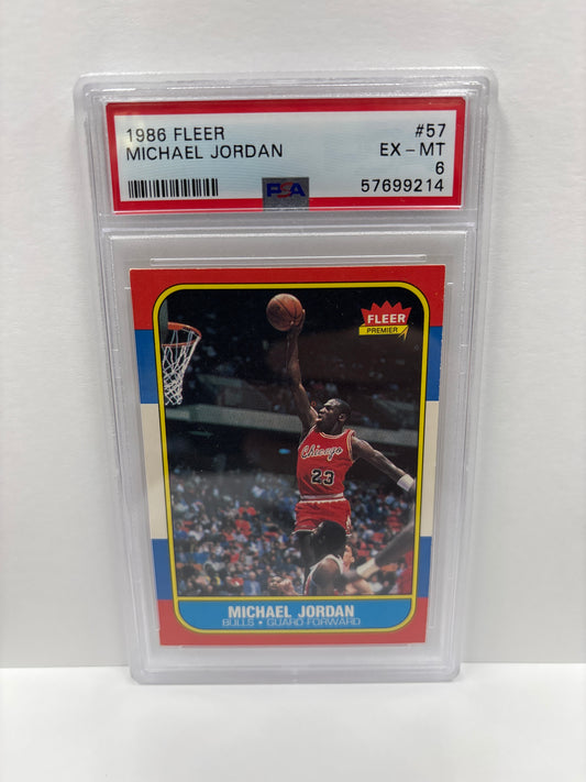 1986 Fleer Michael Jordan #57 PSA 6