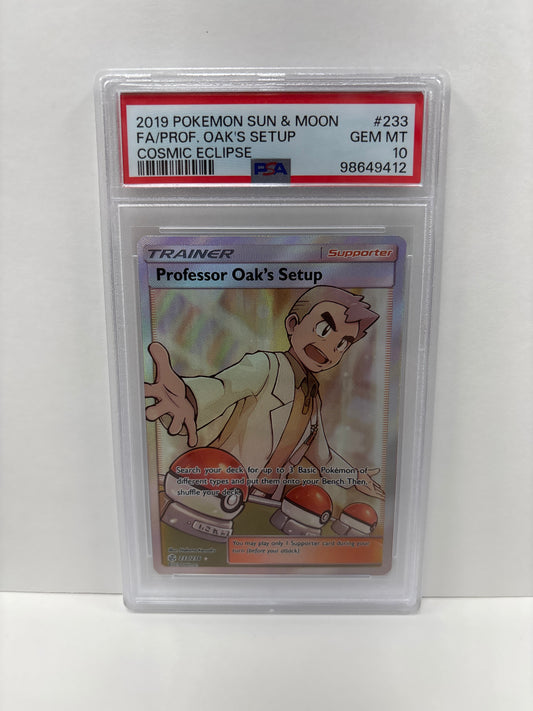 Pokemon Professor Oak’s Setup 233/236 PSA 10
