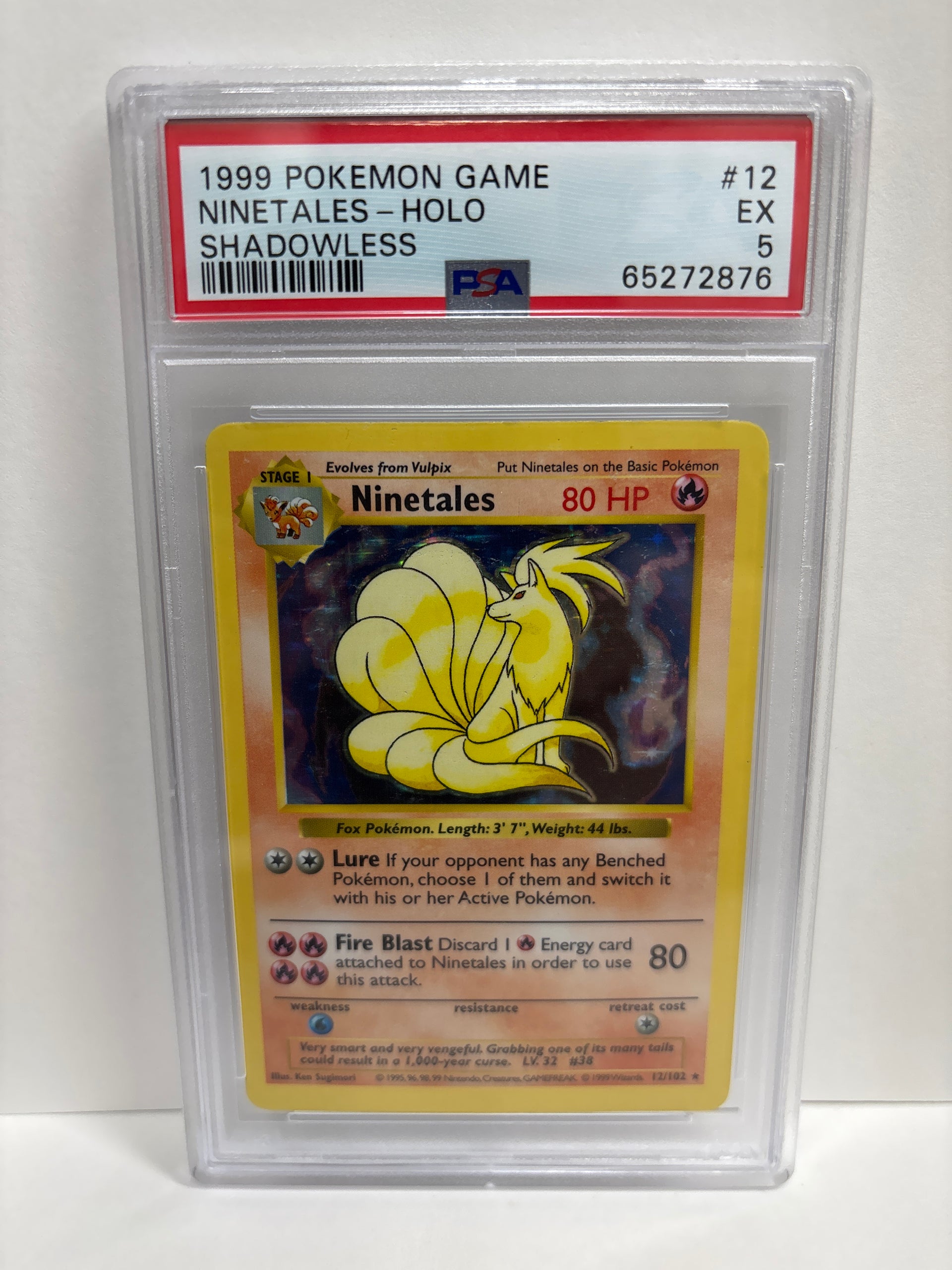 1995 ninetales pokemon card Pokemon Ninetales 12/102 Shadowless PSA 5 – Zapp! Comics
