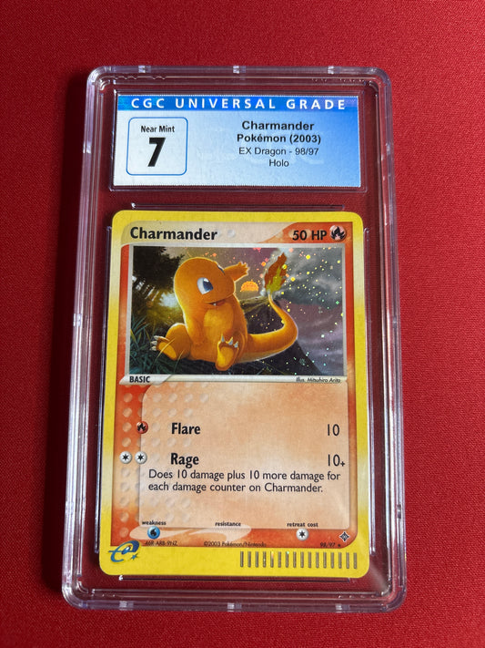 Pokemon Charmander 98/97 HOLO CGC 7
