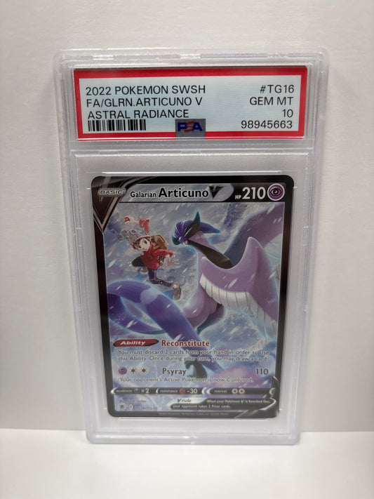 Pokemon Galarian Articuno V TG16/TG30 PSA 10