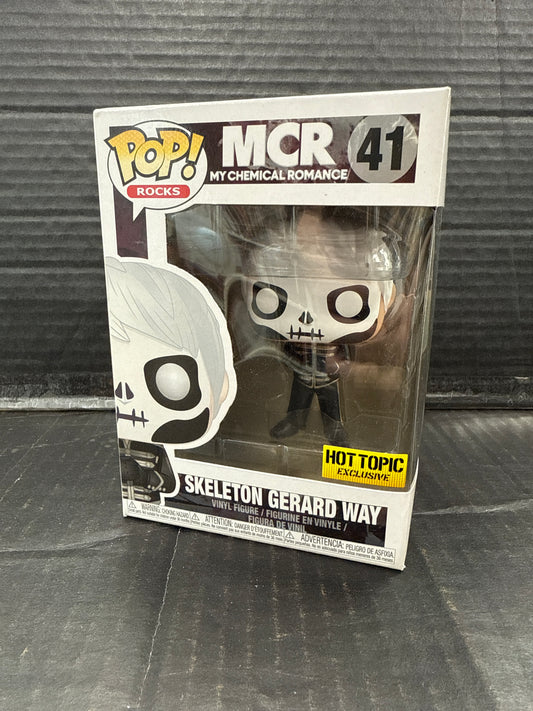 Funko Pop! My Chemical Romance Skeleton Gerard Way 41 Hot Topic Exclusive (Grade A-)