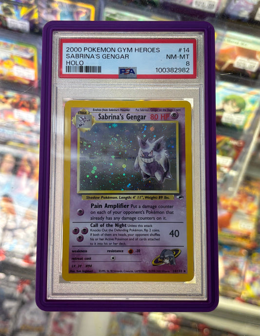 Pokemon Sabrina’s Gengar 14/132 (2000) PSA 8