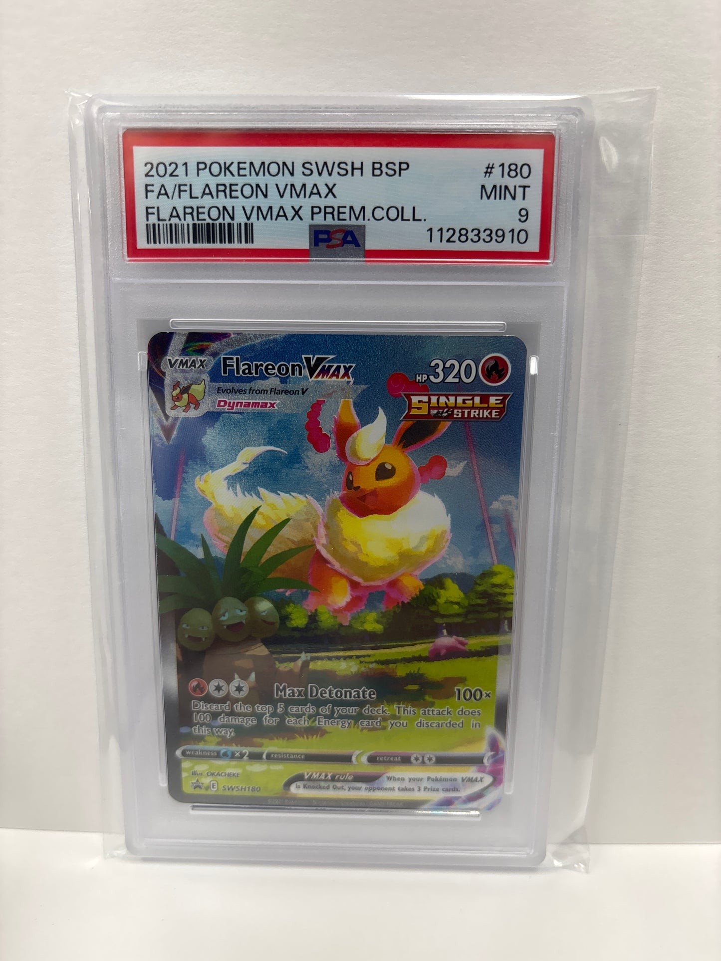 Pokemon Flareon VMAX SWSH180 PSA 9